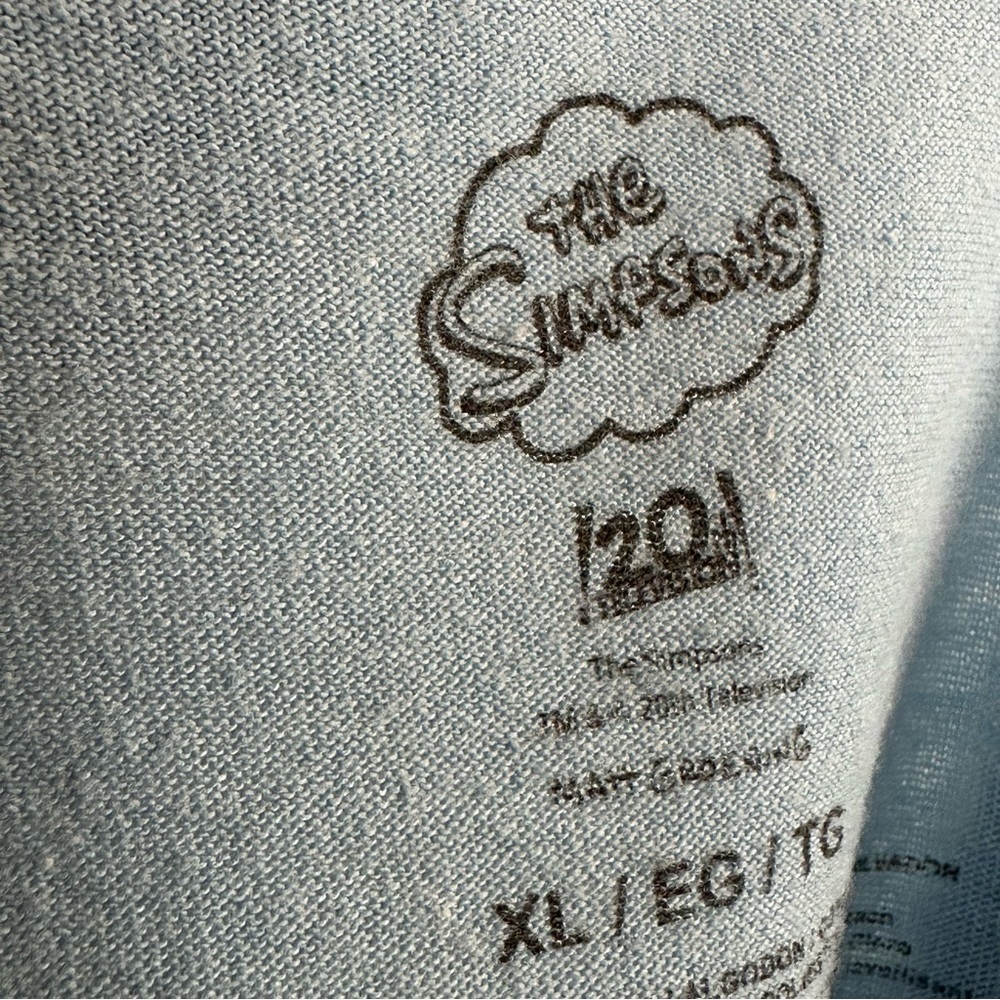 Vintage 90s The Simpsons Family Couch Graphic Tee T-Shirt XL Blue Hard to Find💜 - Picture 5 of 6
